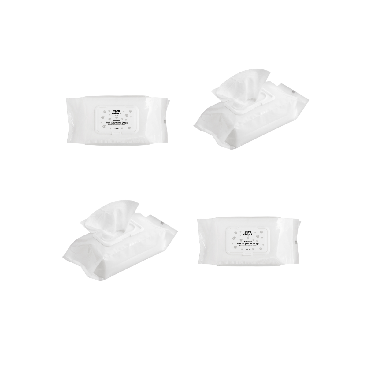 WET WIPES | Вологі серветки для собак, а не для людей, 80 шт