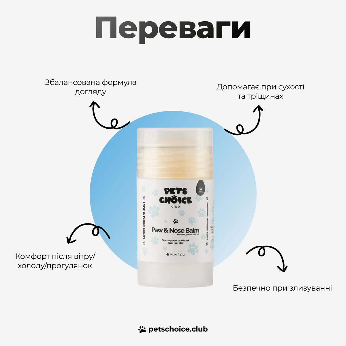 Бальзам-стік для лап собак – зволоження шкіри