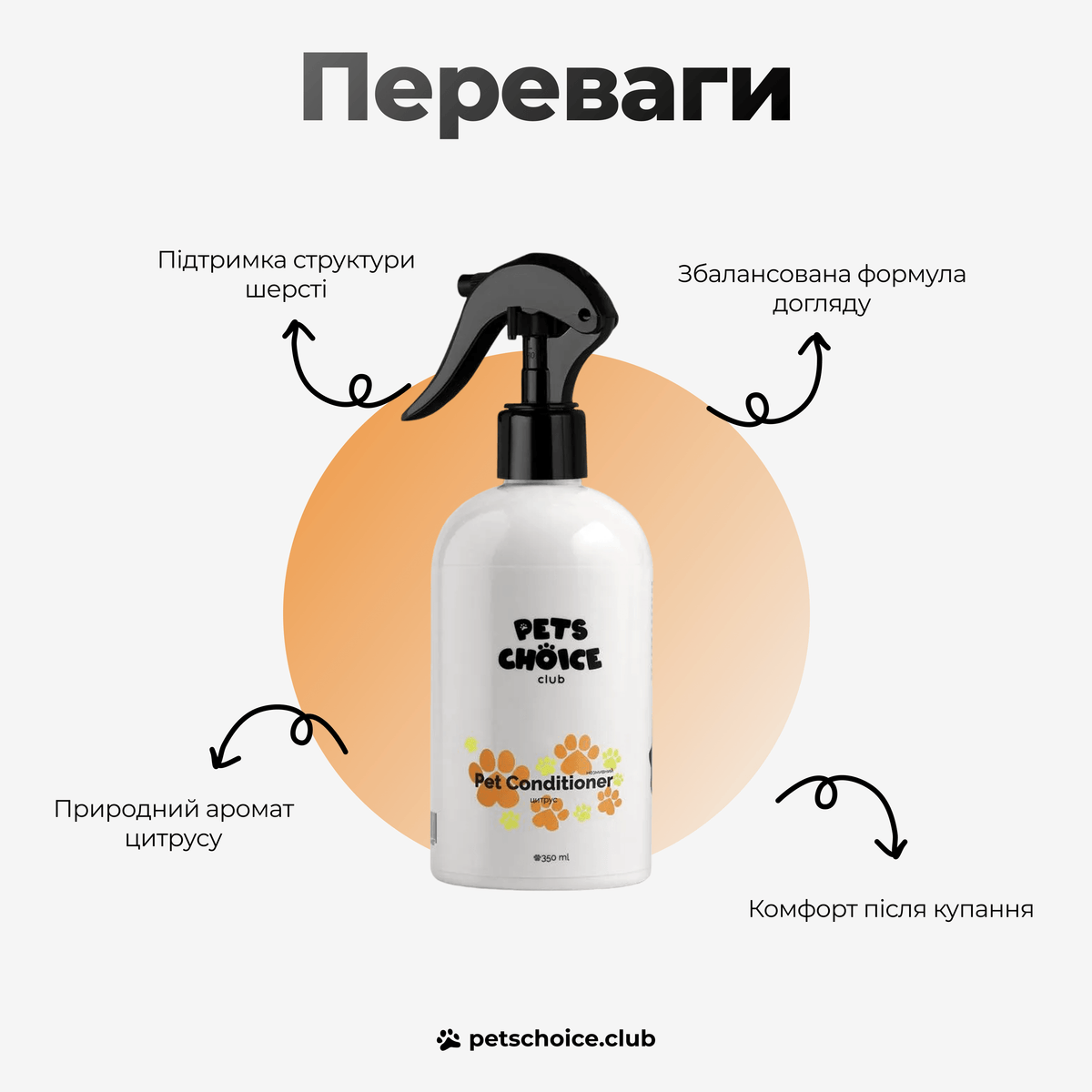 Кондиціонер-спрей для собак – антистатичний ефект