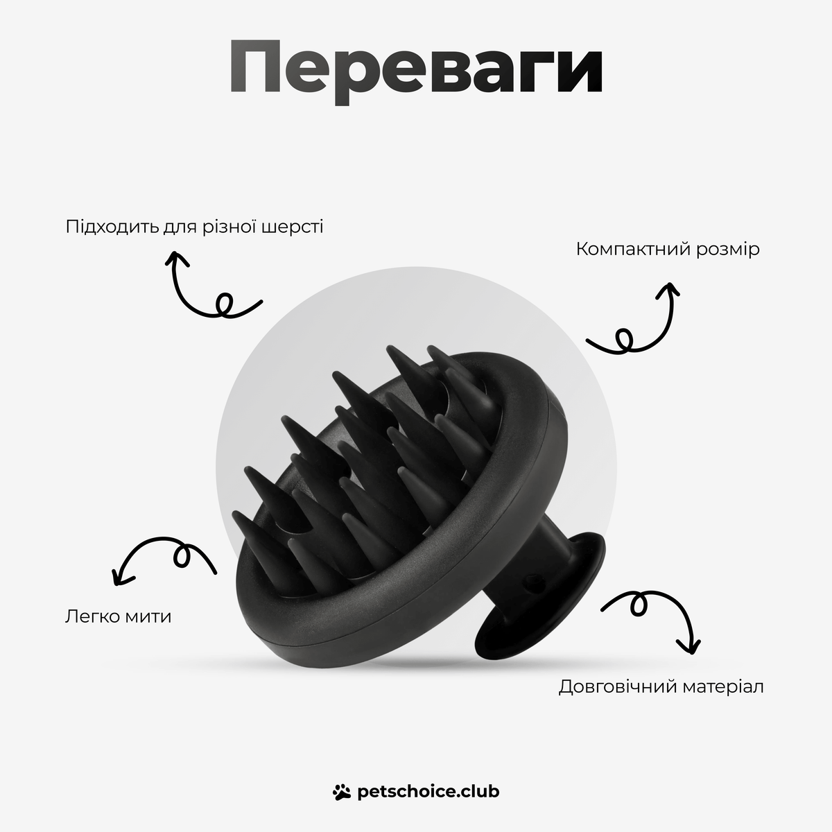 Щітка для купання собак – матеріал ABS і силікон