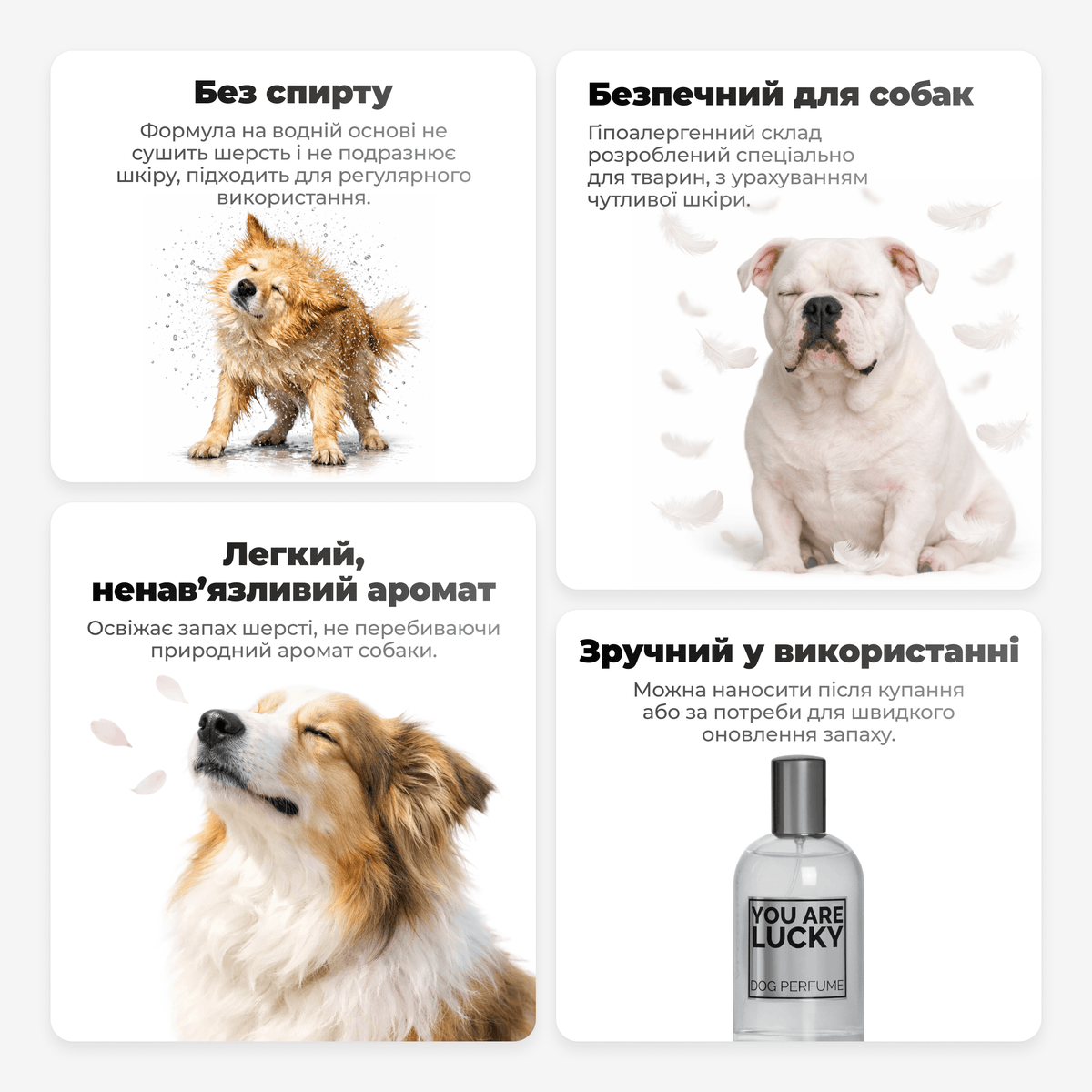 Парфуми для собак YOU ARE LUCKY – переваги продукту