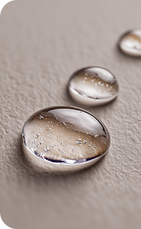 Close-up of water droplets on a textured surface