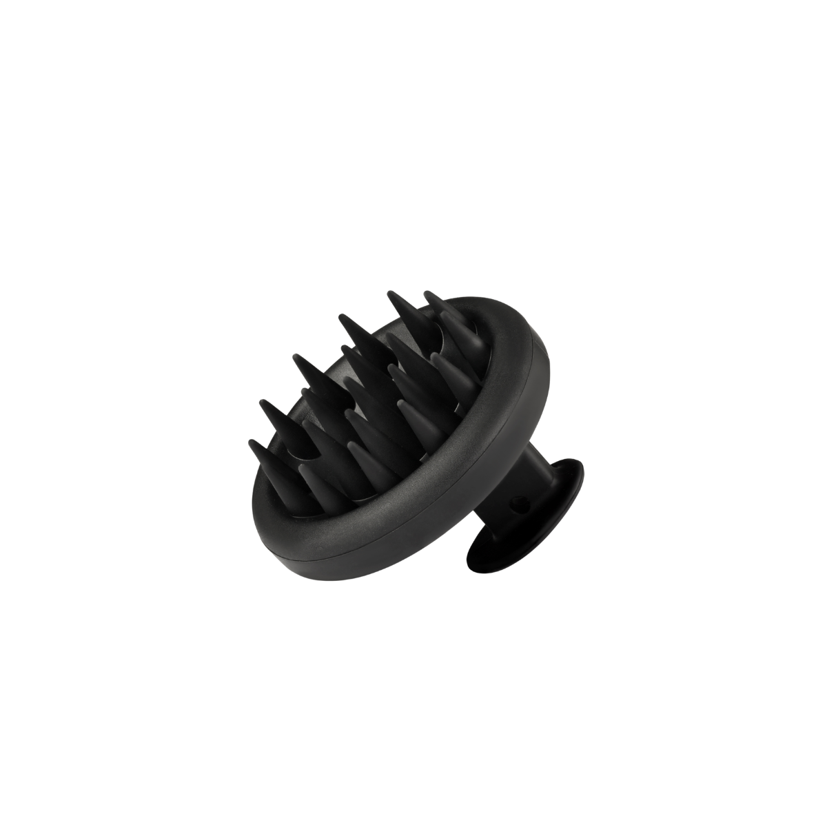 Black hair dryer attachment on a white background